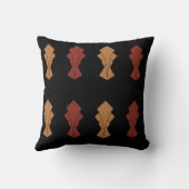黒い金ゴールドおよび錆のファンテールのリバーシブル クッション (裏面)