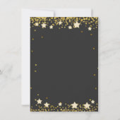 黒い金ゴールドが月の赤ん坊のシャワーを浴びる 招待状 (裏面)