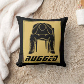 黒い金ゴールドでごつごつした男の保持ヘッド |考えの男 クッション (ブランケット)