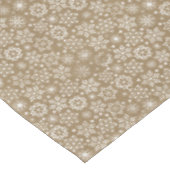 黒い金ゴールドと白い雪の結晶クリスマス テーブルクロス (アングル)