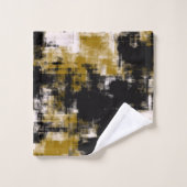 黒い金ゴールドと白 バスタオルセット (ウォッシュタオル)