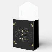 黒い金ゴールドと銀の円 フェイバーボックス (オープン)