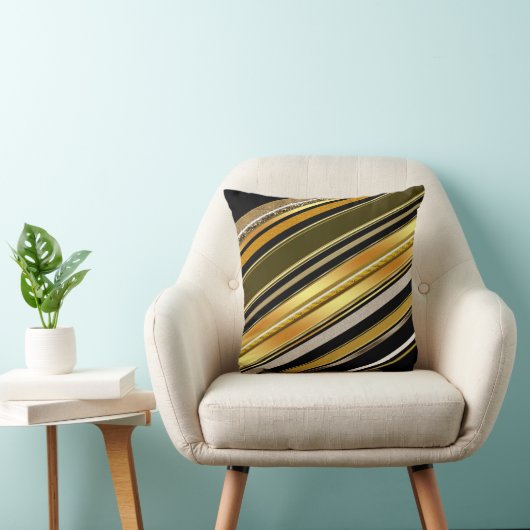 黒い金ゴールドのアールデコのスタイルのクッションの枕 クッション (椅子)