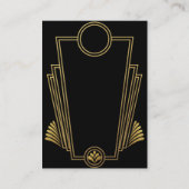 黒い金ゴールドのアールデコの名刺 名刺 (正面)