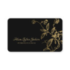 黒い金ゴールドのエレガント高級な植物葉