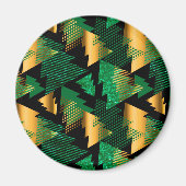 黒い金ゴールドのクリスマスツリー マグネット (正面)