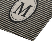 黒い金ゴールドのグリッターのストライプのまな板 カッティングボード (角)