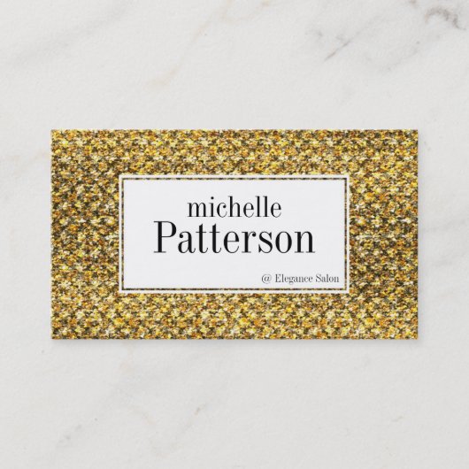 黒い金ゴールドのグリッターの一見のアポイントメントの名刺 予約カード (正面)