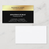 黒い金ゴールドのデザインのエレガントでモダンな企業の滑らかにします 名刺 (正面/裏面)