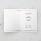 黒い金ゴールドのハートの写真フレームのバレンタインカード シーズンカード (内部)