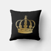 黒い金ゴールドのヴィンテージの王冠 クッション (裏面)