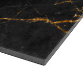 黒い金ゴールドの大理石 カッティングボード (角)