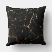 黒い金ゴールドの大理石 クッション (裏面)