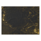 黒い金ゴールドの大理石 テーブルクロス (正面(横))