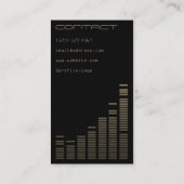 黒い金ゴールドの暗くエレガントでモダンなミュージカル 名刺 (裏面)
