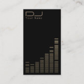 黒い金ゴールドの暗くエレガントでモダンなミュージカル 名刺 (正面)
