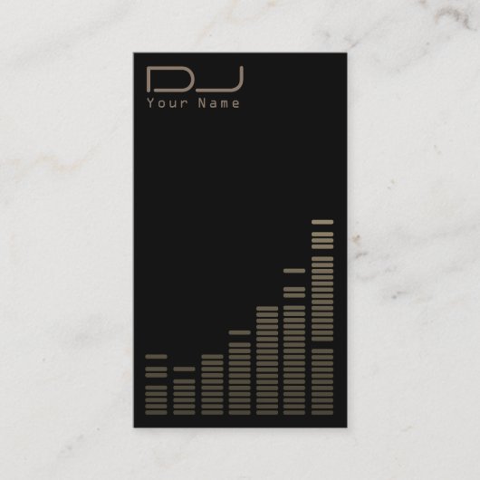 黒い金ゴールドの暗くエレガントでモダンなミュージカル 名刺 (正面)