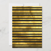 黒い金ゴールドの甲虫の風船が卒業して運転 招待状 (裏面)