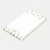 黒い金ゴールドの紙吹雪 ポストイット (アングル)