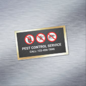 黒い金ゴールドの虫駆除害虫防除サービス マグネット名刺 (インサイチュ)