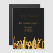 黒い金ゴールドの街のスカイライン我々は発表を移動 (正面/裏面)