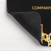 黒い金ゴールドの街のスカモダンイライン名 マウスパッド (コーナー)