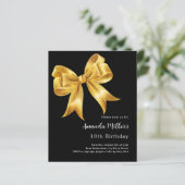 黒い金ゴールドの誕生日の招待 (スタンド正面)