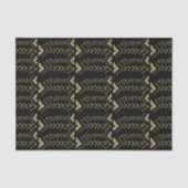 黒い金ゴールドの魅力的な水彩画の矢 薄葉紙 (正面)