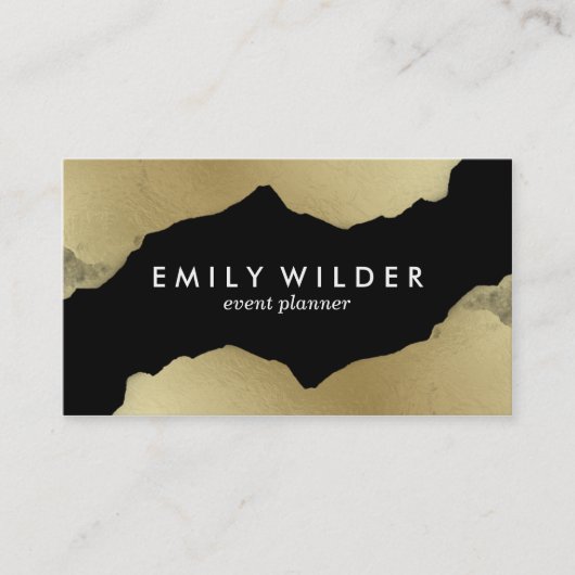 黒い金ゴールドを浸す | 名刺 (正面)