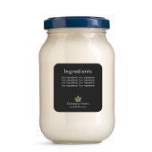 黒い金ゴールドクラウンラベルを表示する製品成分 スクエアシール