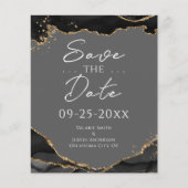 黒い金ゴールドグリッターAgate日付の保存 (正面)