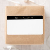 黒い金ゴールドコンピュータフォントの郵送先住所 ラベル (インサイチュ)