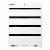 黒い金ゴールドコンピュータフォントの郵送先住所 ラベル (フルシート)