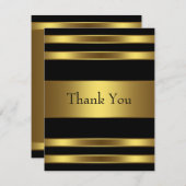 黒い金ゴールドサンキューカード サンキューカード (正面/裏面)