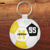 黒い金ゴールドスクールカラー男の子スポーツガールズスポーツ キーホルダー (正面)