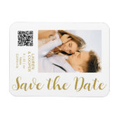 黒い金ゴールドスタイリッシュをモダン結婚保存 マグネット (横)