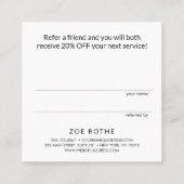 黒い金ゴールドストライプのが友達を参照 紹介カード (裏面)