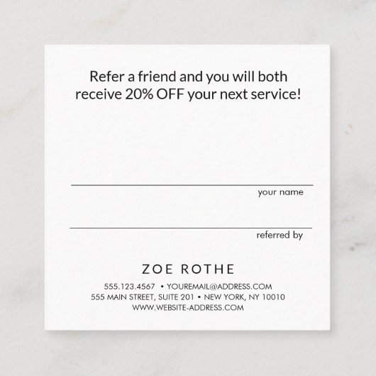 黒い金ゴールドストライプのが友達を参照 紹介カード (裏面)