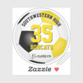 黒い金ゴールドチームは女の子をサッカー シール (シート)