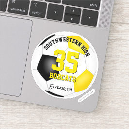 黒い金ゴールドチームは女の子をサッカー シール