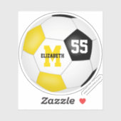 黒い金ゴールドチームは女の子をサッカー シール (シート)