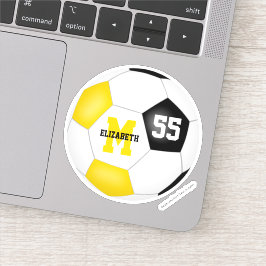 黒い金ゴールドチームは女の子をサッカー シール