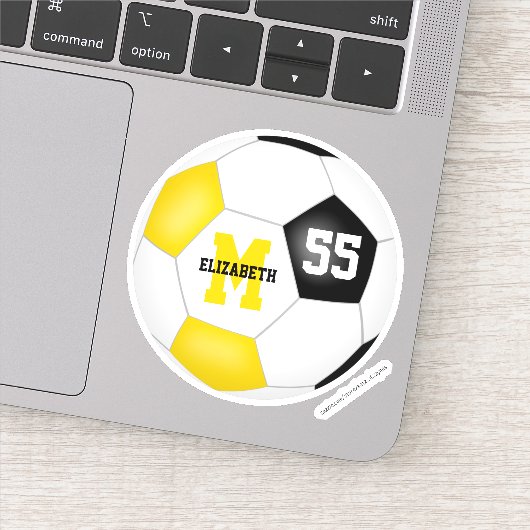 黒い金ゴールドチームは女の子をサッカー シール (詳細)