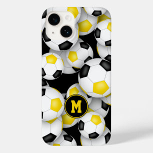 黒い金ゴールドチームカラーおもしろいボールのパターン Case-Mate iPhone 14ケース