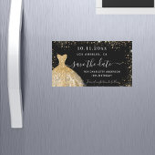 黒い金ゴールドドレスの誕生日は日付磁石を保存