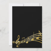 黒い金ゴールドノート誕生日 招待状 (裏面)