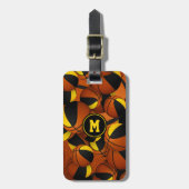 黒い金ゴールドバスケットボールのパターンチームの色 ラゲッジタグ (正面縦)