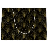黒い金ゴールドパターン ラージペーパーバッグ (裏面)