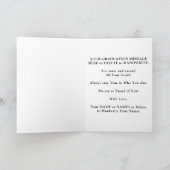 黒い金ゴールドパーソナライズされた、彼のための卒業カード カード (内部)