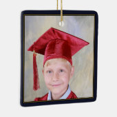 黒い金ゴールドフレームの卒業生の記念品の学校 セラミックオーナメント (右)